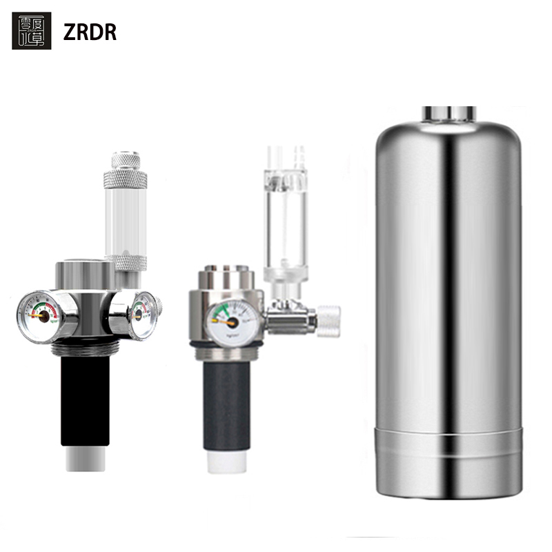 Marine Aquarium Ozone Generator - ZRDR Aquarium-Generator, Edelstahl, konstanter Druck, Einzelmanometer/Druck,