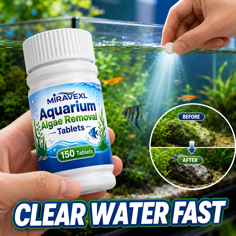 Aquarium Marine Plants - MIRAVEXL 150 Aquarium-Algenentfernungstabletten, Sicherer Algenkiller-Reiniger, Schnelle
