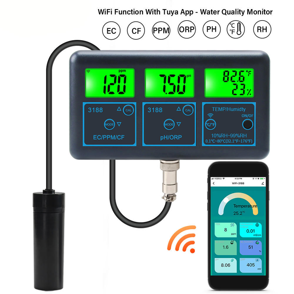 Tuya WiFi 7-in-1 Wasserqualitä – Marine Aquarium Par Meter Bewertung und Preis
